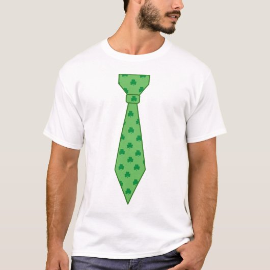 St. Patrick's Day Shamrock Stropdas T-shirt (Voorkant)
