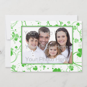St. Patrick's Day, Shamrock Swirls Foto Kaart