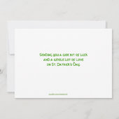 St. Patrick's Day, Shamrock Swirls Foto Kaart (Achterkant)