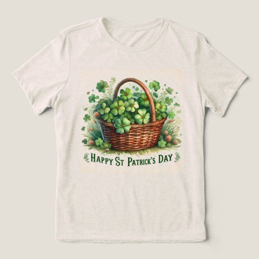 St Patrick's Day Shamrock T-Shirt (Design voorkant)