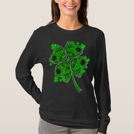 St Patricks Day Shamrock Video Gamer Controller Ir T-shirt (Voorkant)