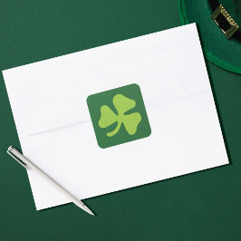St. Patrick's Day Shamrock Vierkante Sticker