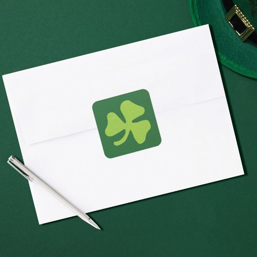 St. Patrick's Day Shamrock Vierkante Sticker