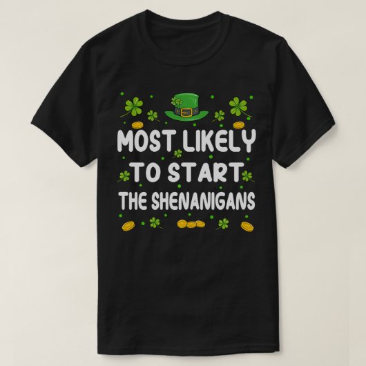 St Patricks Day Shamrock waarschijnlijk start de T-shirt (Design voorkant)