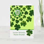 St. Patrick's Day Shamrock wenst voor vriend Kaart (Voorkant)