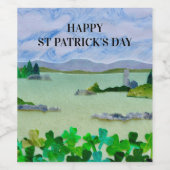 St Patrick's Day Shamrock Wijn Etiket (Enkel label)