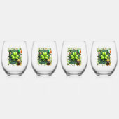 St. Patrick's Day Shamrock Wijnglas Zonder Voet (Achterkant)