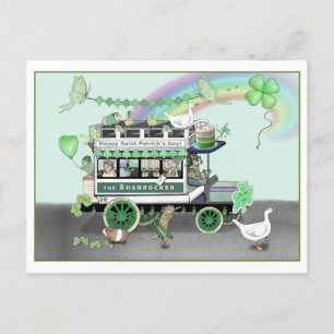 St. Patrick's Day Shamrocker Omnibus Post Kaart