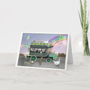 St. Patrick's Day Shamrocker Omnibuskaart Kaart
