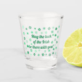 St Patrick's Day - Shamrocks 4-bladige klavers Shot Glas (Voorkant)