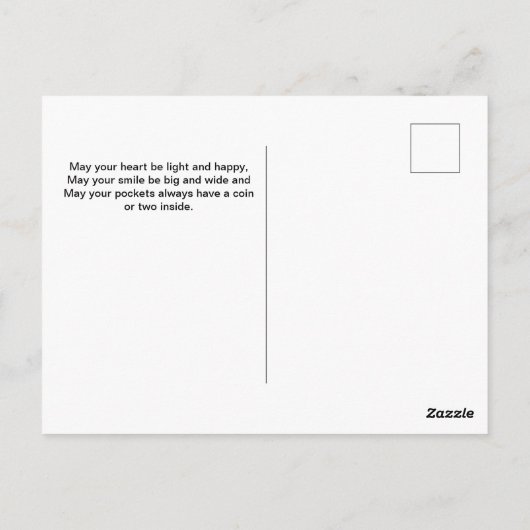 St. Patrick's Day Shamrocks and Pot of Gold Briefkaart (Achterkant)