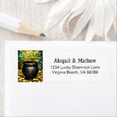 St. Patrick's Day Shamrocks and Pot of Gold Irish Etiket (Insitu)