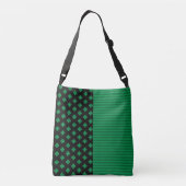 St. Patrick's Day Shamrocks and Stripes Crossbody Tas (Achterkant)