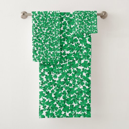 St. Patrick's Day Shamrocks Bad Handdoek (Insitu)