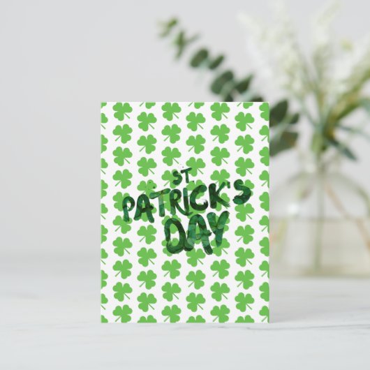 St. Patrick's Day Shamrocks Briefkaart (Staand voorkant)