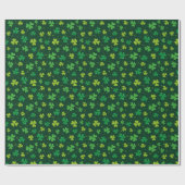 St. Patrick's Day Shamrocks Cadeaupapier (Vlak)