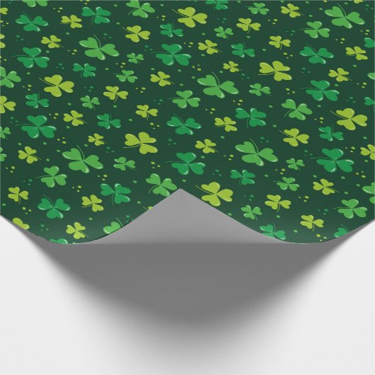 St. Patrick's Day Shamrocks Cadeaupapier (Hoek)