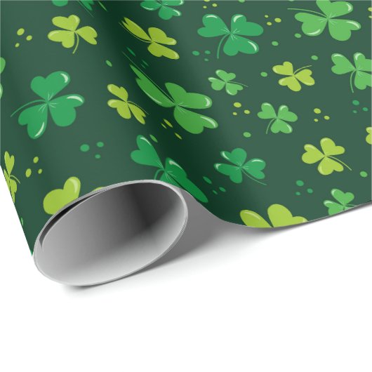 St. Patrick's Day Shamrocks Cadeaupapier (Rol Hoek)
