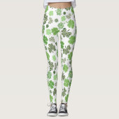 St Patrick's Day Shamrocks & Clover Leggings (Voorkant)