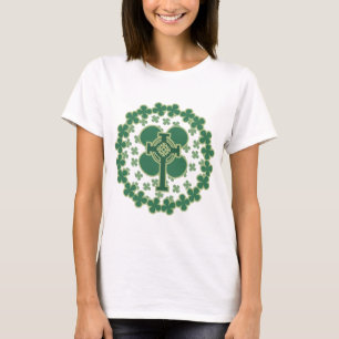 St. Patrick's Day Shamrocks Cross T-shirt