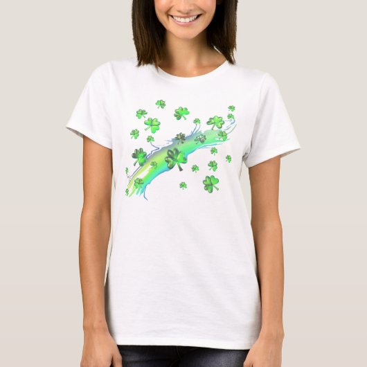 St. Patrick's Day Shamrocks Design T-shirt (Voorkant)