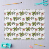 ST PATRICK'S DAY, SHAMROCKS EN HOEFIJZER White Tissuepapier (Craft)