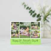 St. Patrick's day Shamrocks familie foto Collage Feestdagenkaart (Staand voorkant)