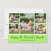 St. Patrick's day Shamrocks familie foto Collage Feestdagenkaart (Voorkant)
