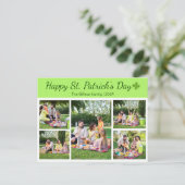 St. Patrick's day Shamrocks familie foto Collage Feestdagenkaart (Staand voorkant)