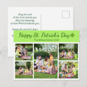 St. Patrick's day Shamrocks familie foto Collage Feestdagenkaart (Voorkant / Achterkant)