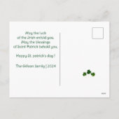 St. Patrick's day Shamrocks familie foto Collage Feestdagenkaart (Achterkant)