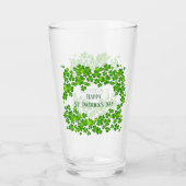 St. Patricks Day Shamrocks glas (Achterkant)