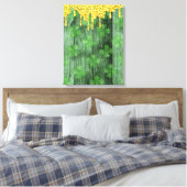 St. Patrick's Day Shamrocks Glitter Gold Drips Canvas Afdruk (Insitu (Slaapkamer))