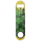 St. Patrick's Day Shamrocks Glitter Gold Drips Speed Flessenopener (Achterkant)