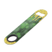 St. Patrick's Day Shamrocks Glitter Gold Drips Speed Flessenopener (Achterkant Gekanteld)