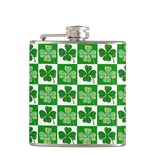 St. Patrick's Day Shamrocks Heupfles (Voorkant)