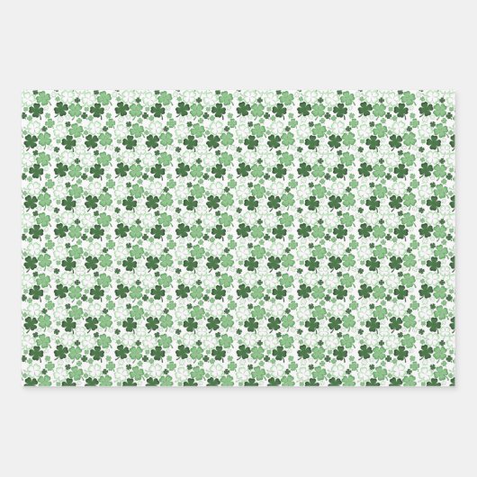 St. Patrick's Day Shamrocks Inpakpapier Vel (Voorkant 2)