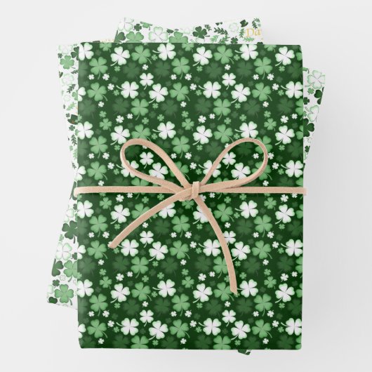 St. Patrick's Day Shamrocks Inpakpapier Vel (In situ)