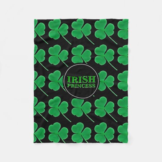 St. Patrick's Day Shamrocks | Irish Princess Hers Fleece Deken (Voorkant)