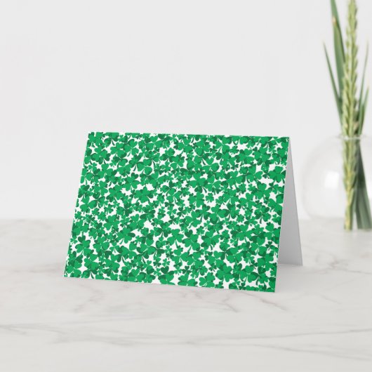 St Patrick's Day Shamrocks Kaart (Voorkant)