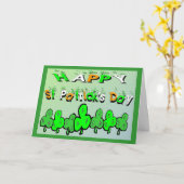 St Patrick's Day Shamrocks Kaart (Gele Bloem)