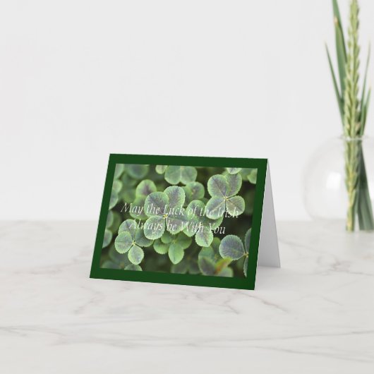 St. Patrick's Day Shamrocks Kaart (Voorkant)