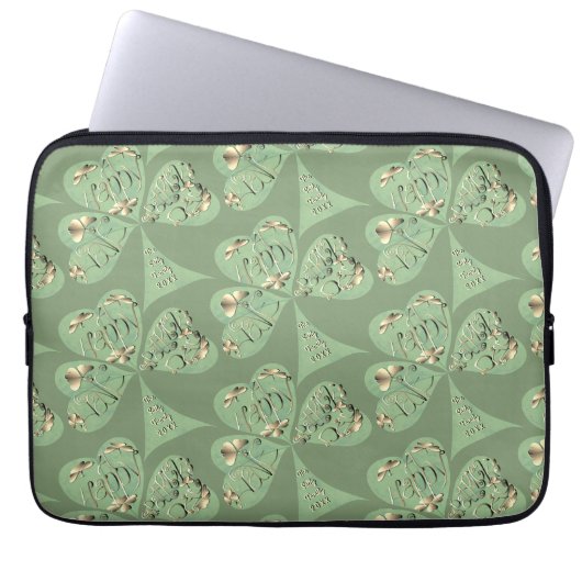 St. Patrick's Day Shamrocks Laptop Sleeve (Voorkant)