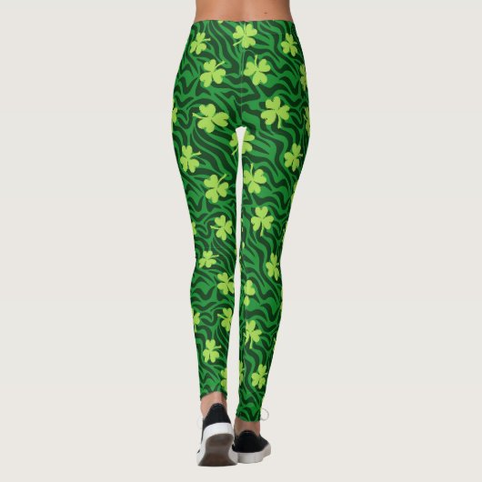 St. Patricks Day Shamrocks Leggings (Achterkant)