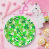 St Patrick's Day Shamrocks Pattern Papieren Bordje (Feest)