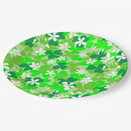 St Patrick's Day Shamrocks Pattern Papieren Bordje