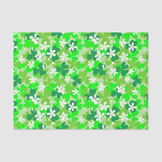 St Patrick's Day Shamrocks Pattern Tissuepapier (Voorkant)