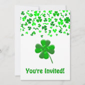 St Patrick's Day Shamrocks Personalized Flat Kaart (Voorkant)