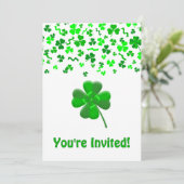 St Patrick's Day Shamrocks Personalized Flat Kaart (Staand voorkant)