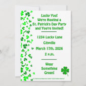 St Patrick's Day Shamrocks Personalized Flat Kaart (Achterkant)